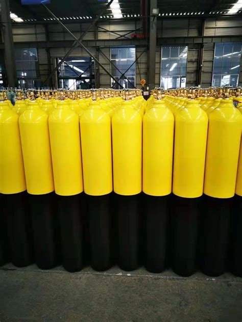 47l 200bar 52mm High Pressure Vessel Seamless Steel Helium Gas Cylinder With Valve And Cap