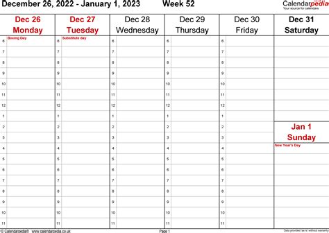 Calendar With Week Numbers 2023