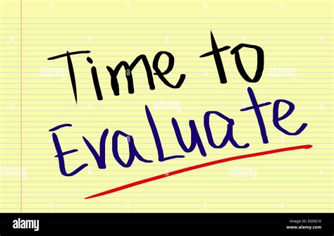 Time To Evaluate Concept Stock Photo Alamy