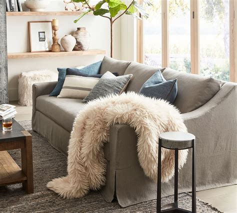 Luxe Faux Fur Throw Pottery Barn