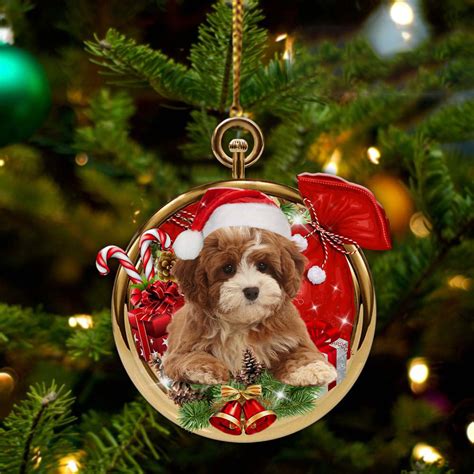 Cavapoo 2022 New Release Merry Christmas Ornament Paceduck