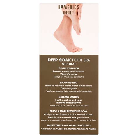 Homedics Deep Soak Foot Spa With Heat Designed For Use With Epsom