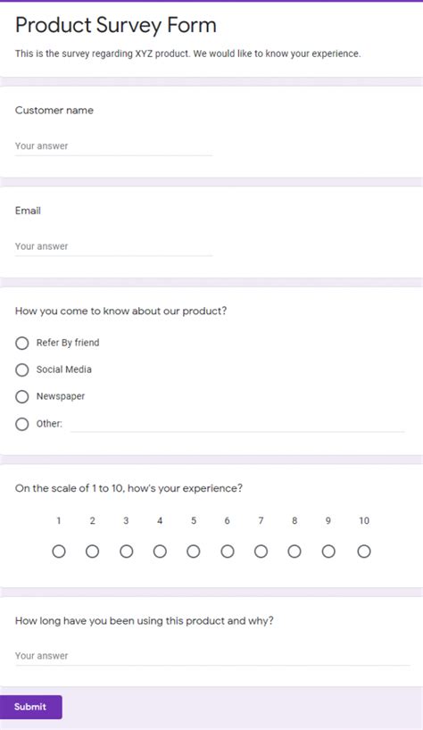 Survey Template Google Forms | Hot Sex Picture