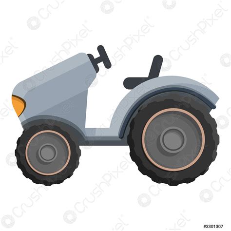 Granja Icono Tractor Estilo De Dibujos Animados Vector De Stock