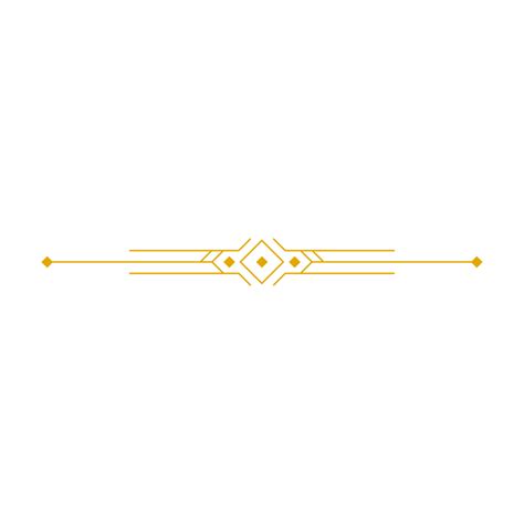 Golden Art Deco Design Element Png