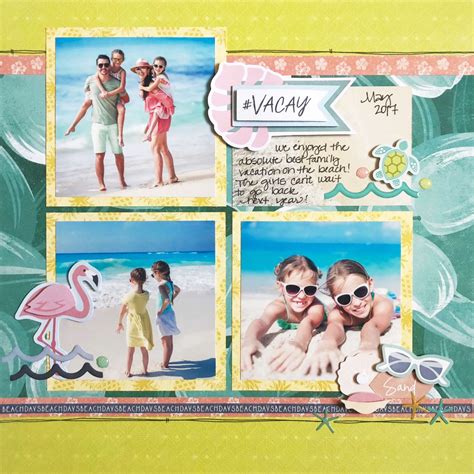 Escape To Paradise With The Sun Kissed Tropical Travel Scrapbook Layout