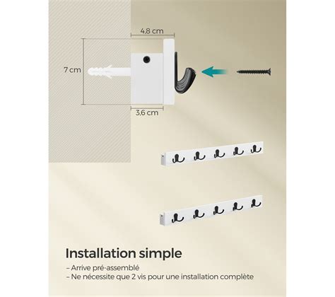 Porte Manteaux Muraux Lot De Pat Res Avec Tag Re Crochets