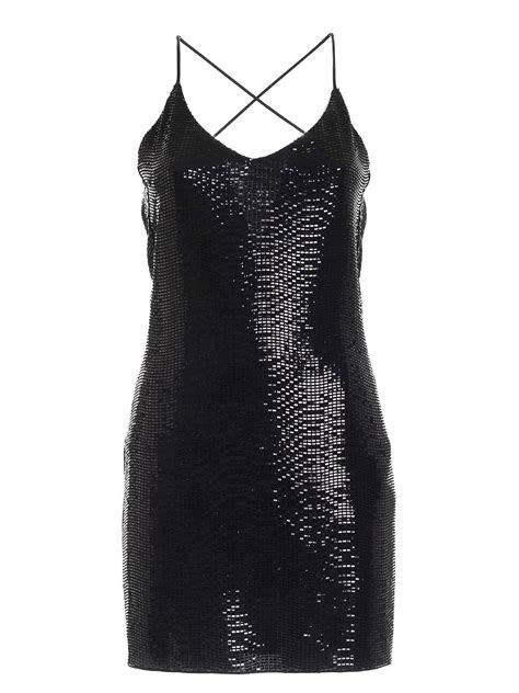 Short Dresses Emporio Armani Sequins Mini Dress In Black