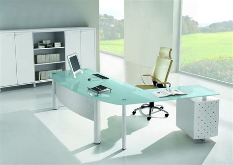 Contemporary Glass Office Desk