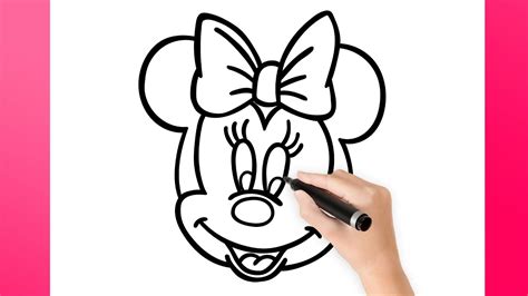 Como Dibujar La Cara De Minnie Mouse Youtube