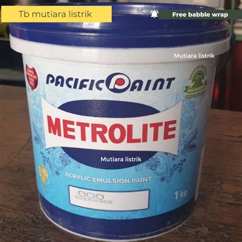 Jual Metrolite 1kg Cat Tembok Metrolite Acrylic 1kg Putih Kebiruan