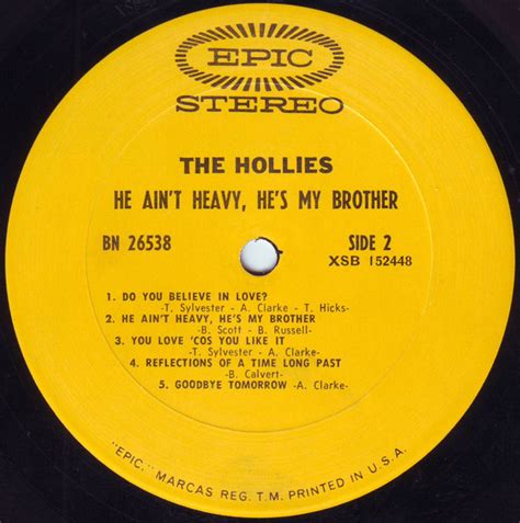 The Hollies - He Ain't Heavy, He's My Brother - Used Vinyl - High ...