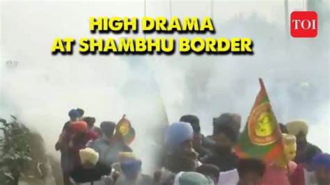 Breaking Disturbing Scenes Unfold At Shambhu Border As Police Deploy Tear Gas Against