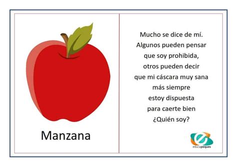 Adivinanzas De Frutas Para Ni Os Fichas Con Adivinanzas