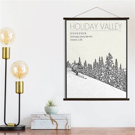 Holiday Valley Printable Ski Resort Map | Etsy