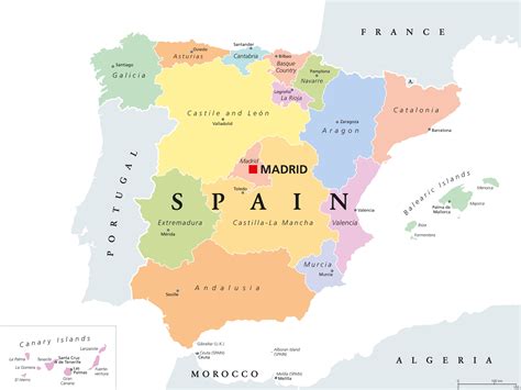 Spain Regions Provinces S