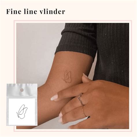 Tijdelijke Tattoo Vlinder Fine Line Tattoo Tijdelijk