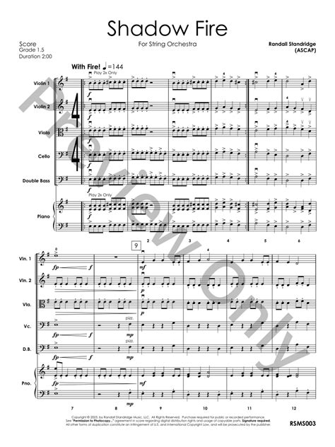 Shadow Fire By Randall Standridge J W Pepper Sheet Music