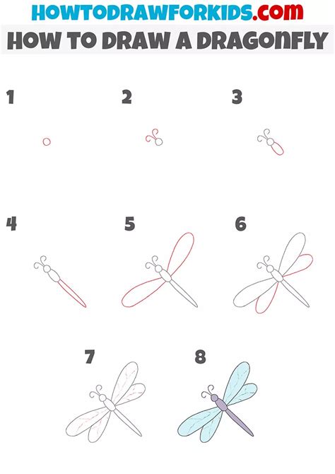 How To Draw A Dragonfly Dragonfly Drawing Easy Drawings Bugs Drawing