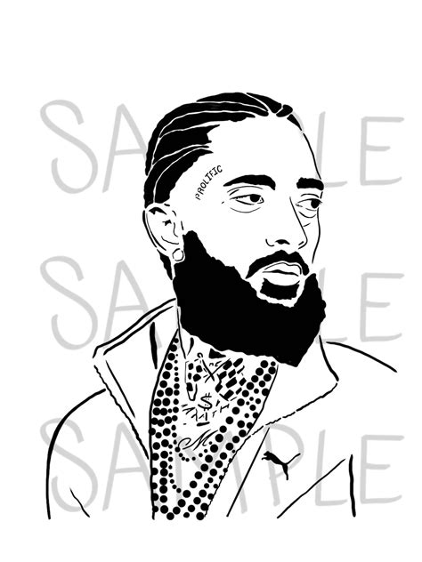 Nipsey Hussle Svg File Perfect For Cricut Nipsey Hussle Shirt