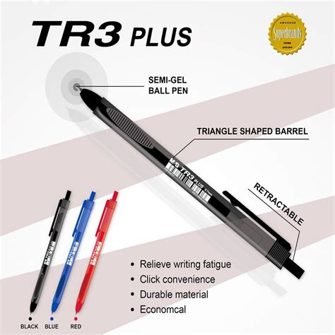 M G Tr Plus Retractable Semi Gel Ball Pen Super Smooth Writing Pen