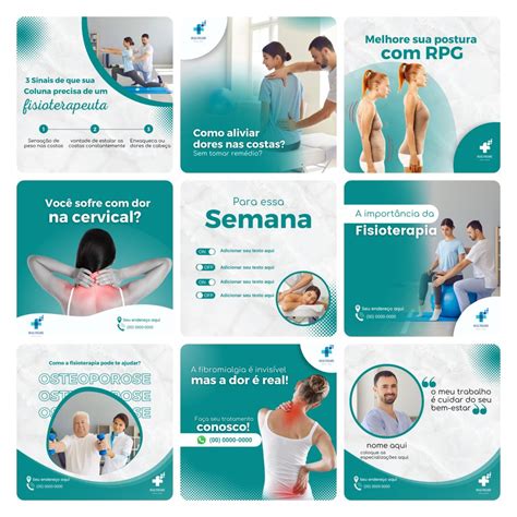 Pack Canva Fisioterapia Template Canva 30 Artes Bônus Ilustrei Studio