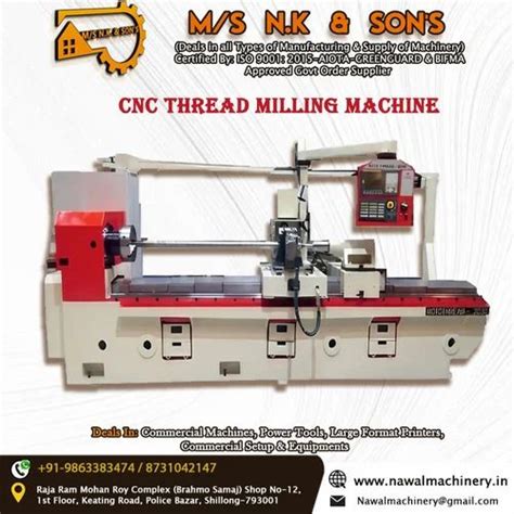 CNC Thread Milling Machine at Rs 4000000/piece | Keating Road ...