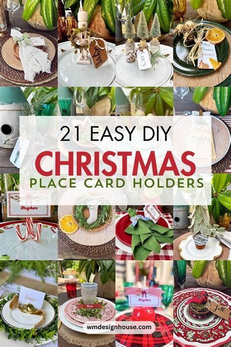 21 Easy Christmas Place Card Holders For Your Table | Christmas DIY ...