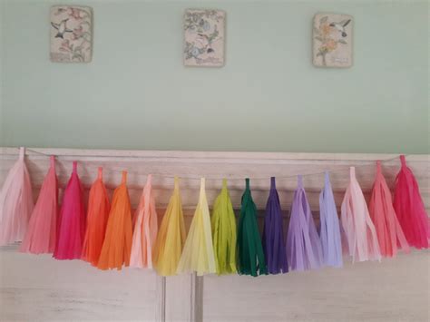 Rainbow Tassel Garland/ Custom Colors Available Upon Request - Etsy