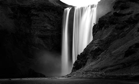 Black And White Wallpapers Waterfall And Sunset Lands - vrogue.co
