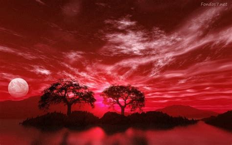 Fondo Rojo Sky Landscape Red Colour Wallpaper Red Sky