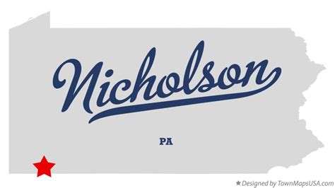 Map of Nicholson, Fayette County, PA, Pennsylvania