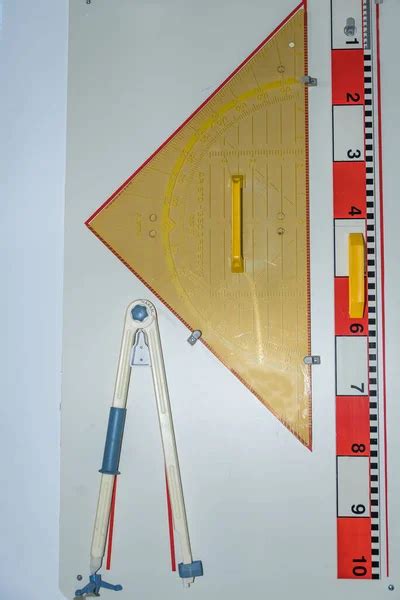 Teaching Material Compasses Set Square And Ruler In Large Dimensions