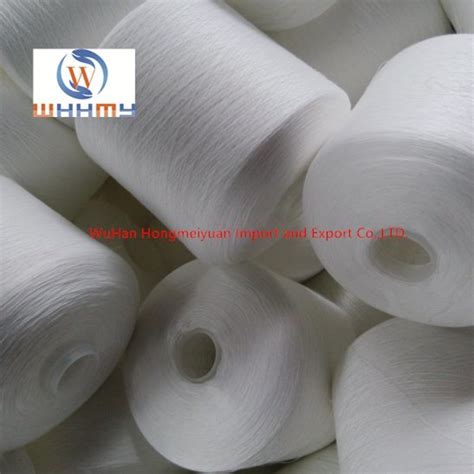 High Tanacity Twist Z Polyester Yarn Raw White Ne S Ring