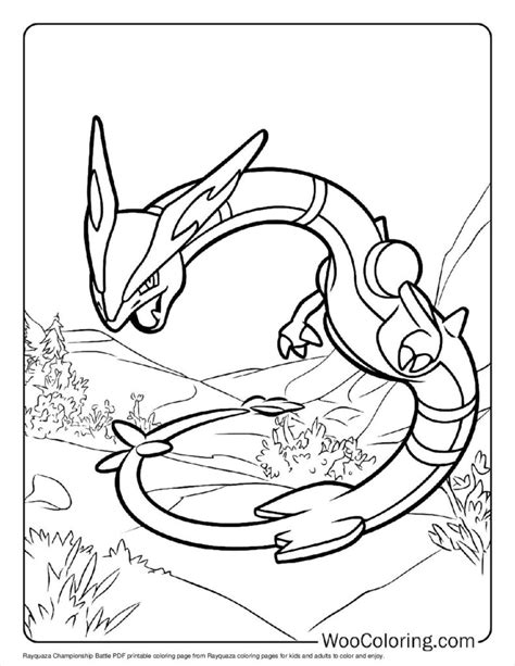 100 Rayquaza Coloring Pages Free Printable Pdf Woo Coloring