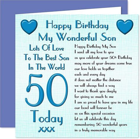 Pin on 50th Birthday Cards For Son