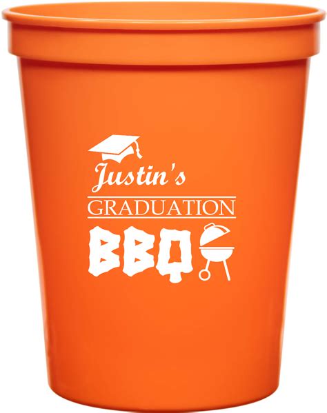 Customized Graduation Bbq Party Stadium Cups Custom Cups