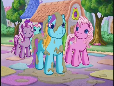 199102 Safe Screencap Minty Pinkie Pie G3 Rainbow Dash G3