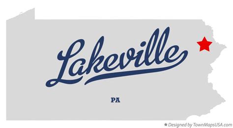 Map of Lakeville, PA, Pennsylvania