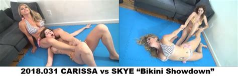 Super Action Fight Productions Clip 2018031 CARISSA Vs SKYE Bikini Showdown MP4