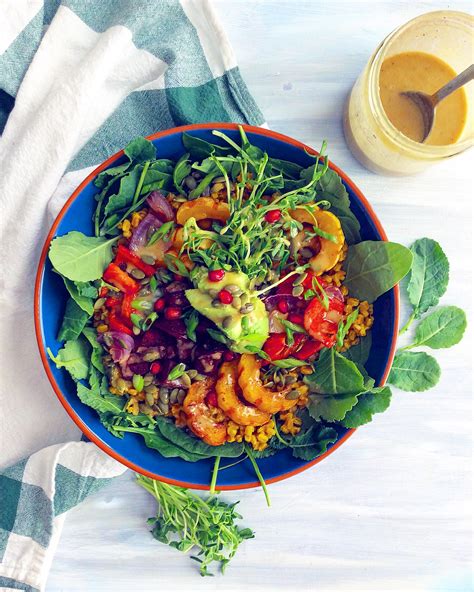 Roasted Veggie Power Bowls With Maple Tahini Dressing — Baked Greens