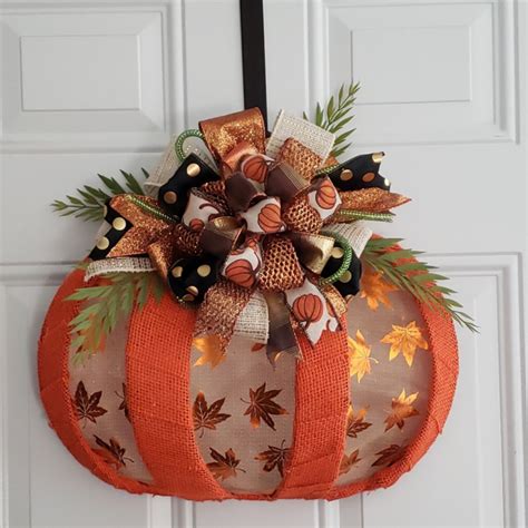 Dollar Tree Pumpkin Wreath Form Ideas Fall Decor Diy Crafts Fall