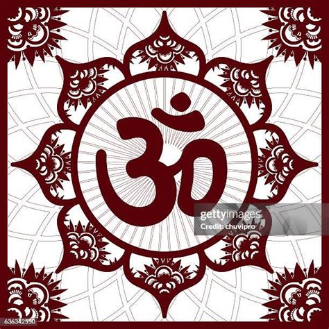 Lotus Flower With Om Symbol High Res Illustrations Getty Images