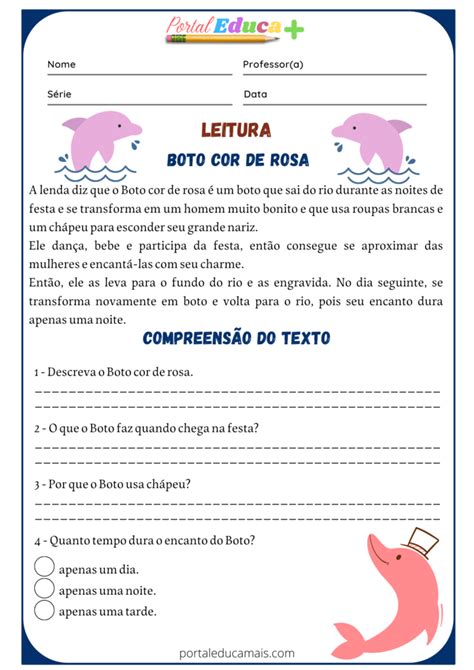 Boto Cor De Rosa Desenhos Do Folclore Brasileiro Desenhos Para Colorir