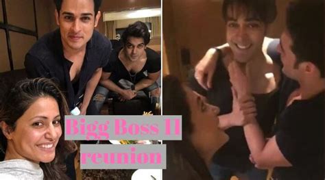 Bigg Boss 11 Trio Hina Khan Priyank Sharma And Luv Tyagi Meet In Delhi