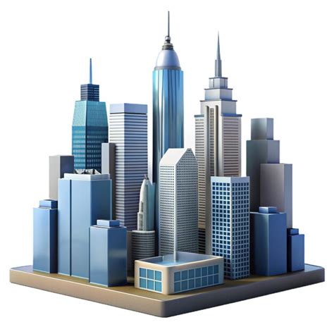 3d Building Skyscrapers 3d Tall Buildings Skyline Modern 3d Skyline