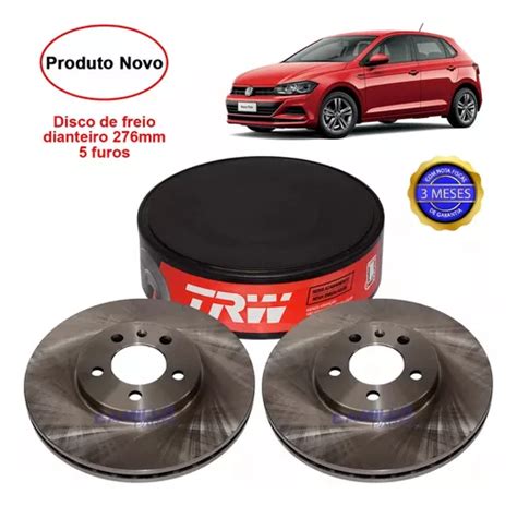 Par Disco Freio Novo Dianteiro Ventilado Vw Polo Virtus