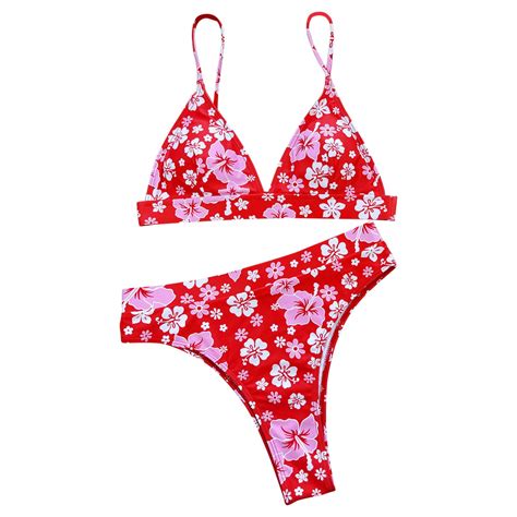 Womens Bikinis Bikini Set High Waisted Bikini Set Two Piece Swimsuit