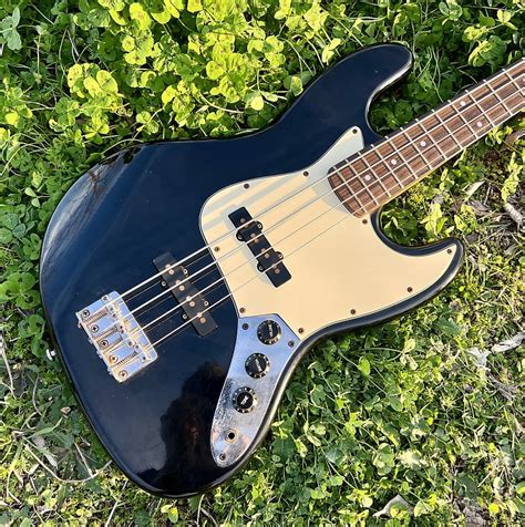 Fender Squier Jazz Bass Korean Made 1989 Black Reverb