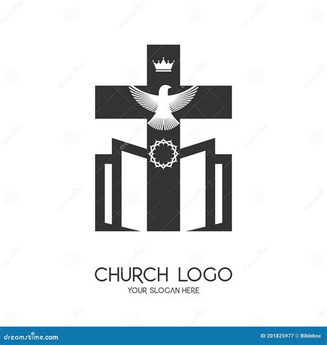 Church Logo Christian Symbols The Cross Of Jesus Christ And The Symbol Of The Holy Spirit Is A